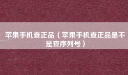 苹果手机查正品（苹果手机查正品是不是查序列号）